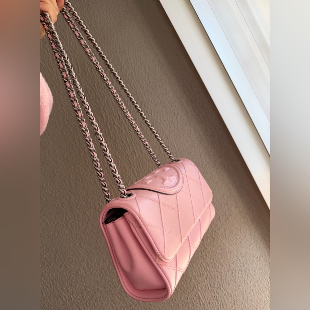 Tory Burch Pink Plie Fleming Shoulder Bag - Picture 11 of 12